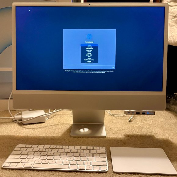 2021 iMac 24” M1 (8 CPU/8 GPU) w/Touch ID +Magic Trackpad + Magic Mouse 2+EXTRAS - Picture 2 of 10